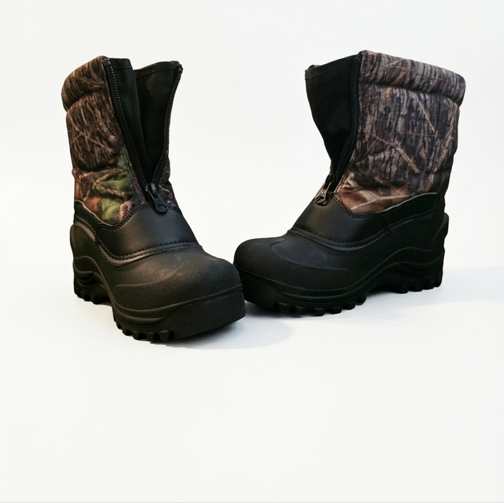 Camo Winter Snow Boots - Black & Brown